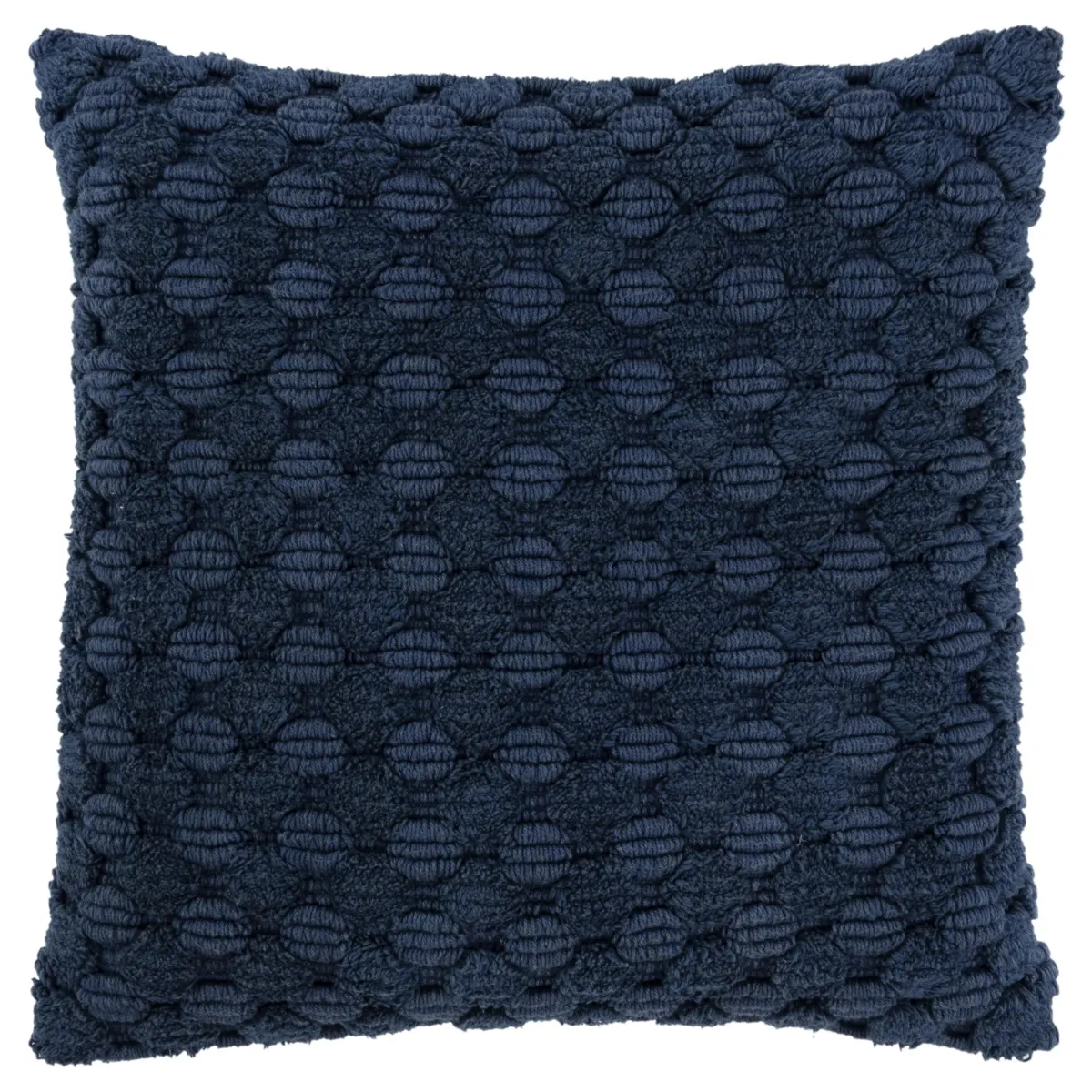 Stripe Patterned Solid Navy Pillow