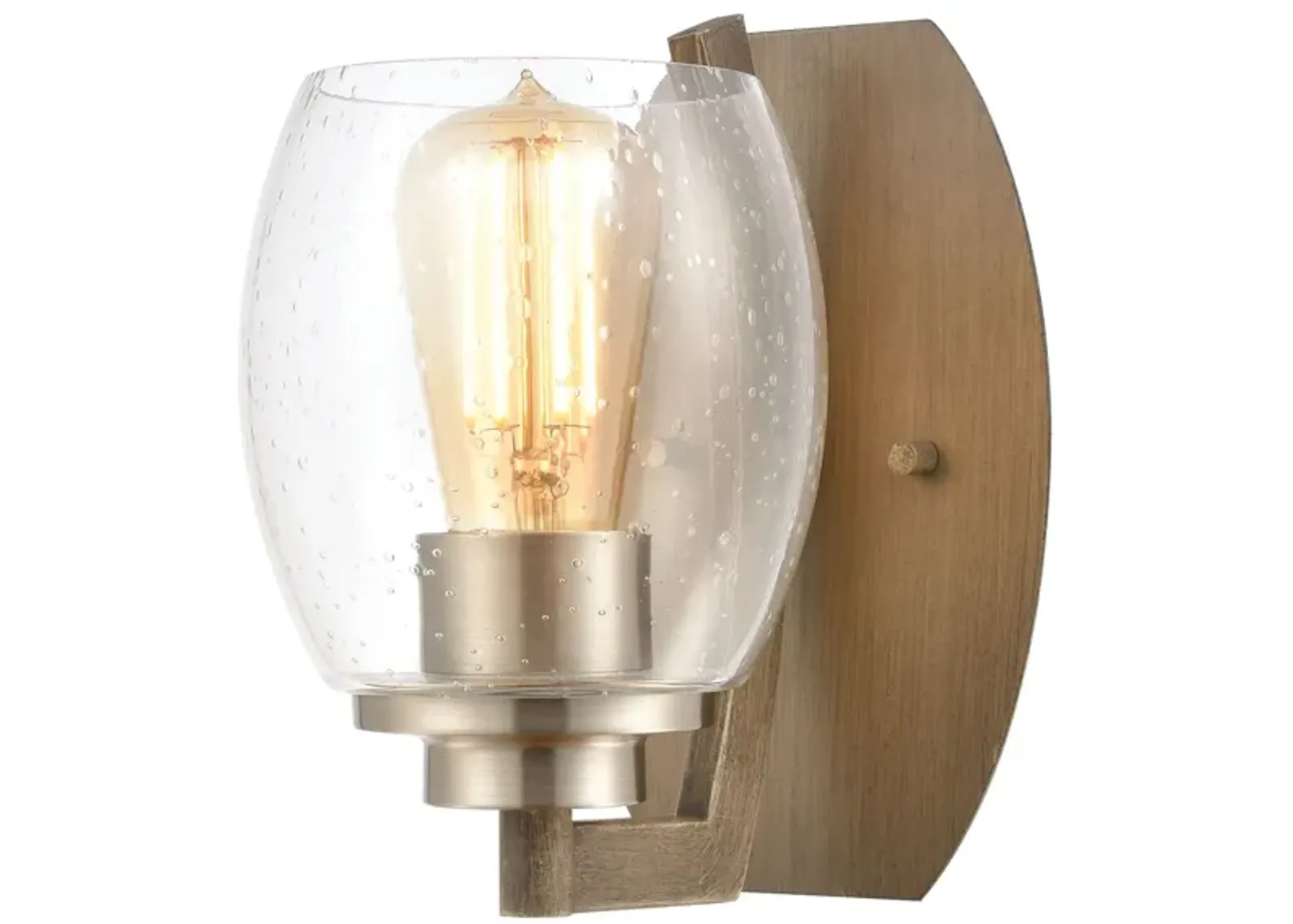 Bixler 8" High 1-Light Sconce - Light Wood