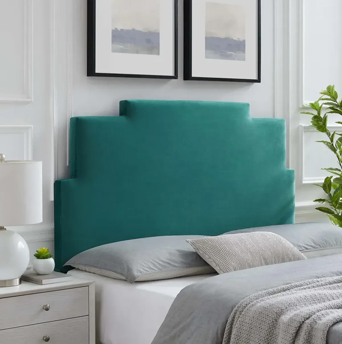 Kasia Performance Velvet Twin Headboard