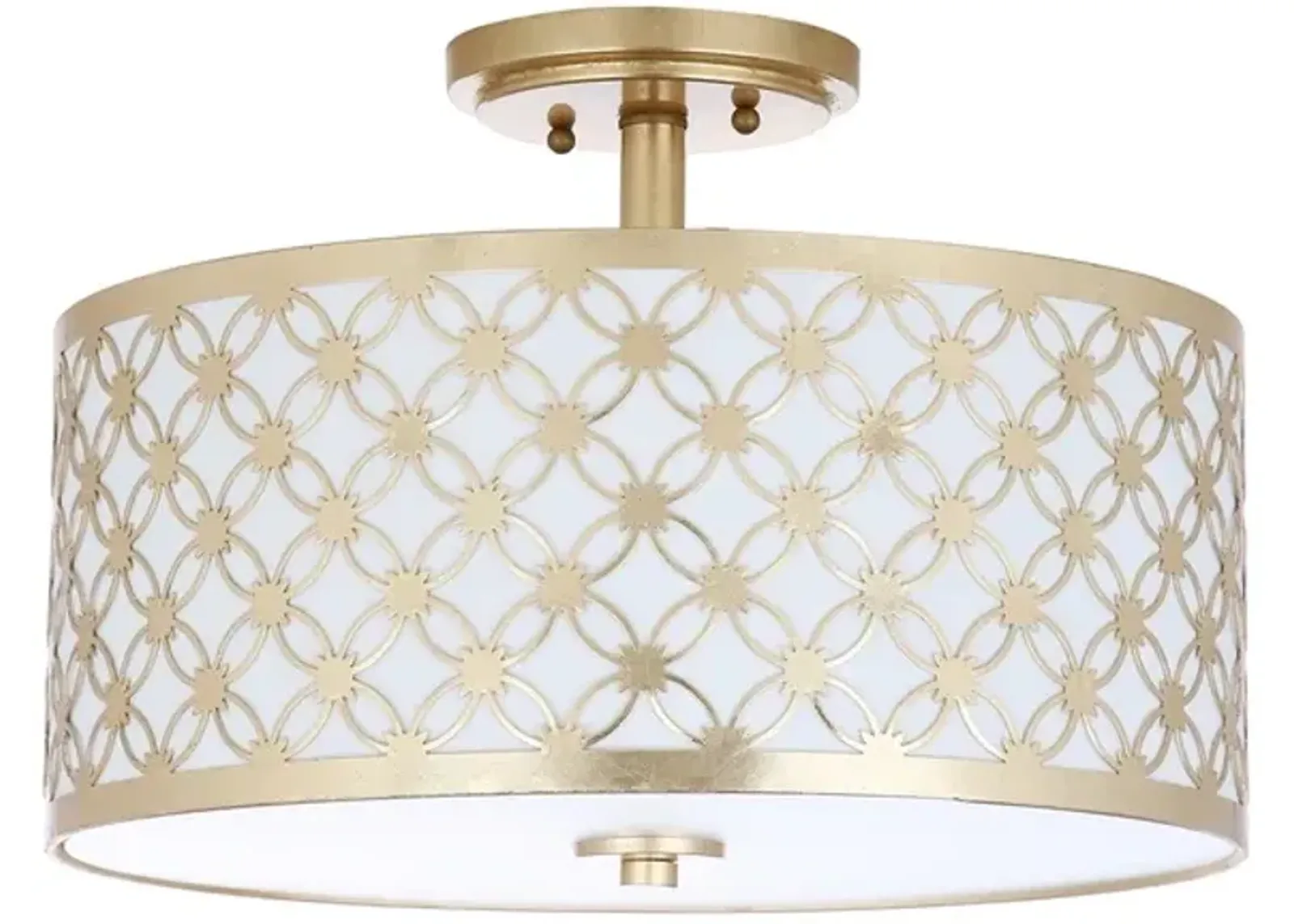 Hutch 3 Light 16-Inch Dia Gold Flush Mount