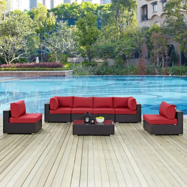 Convene 7 Piece Outdoor Patio Sectional Set