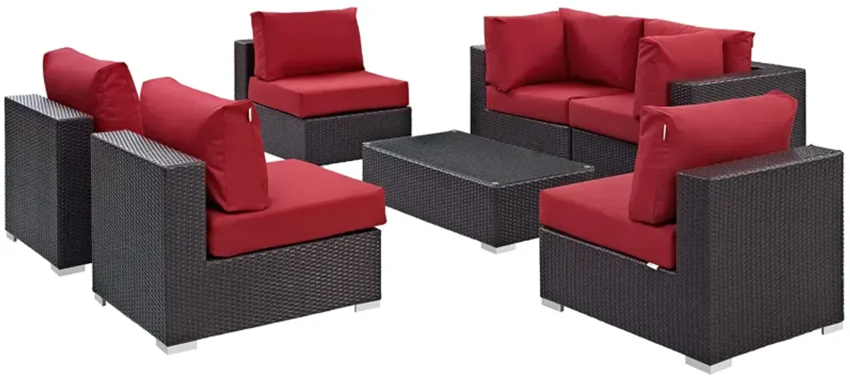 Convene 7 Piece Outdoor Patio Sectional Set