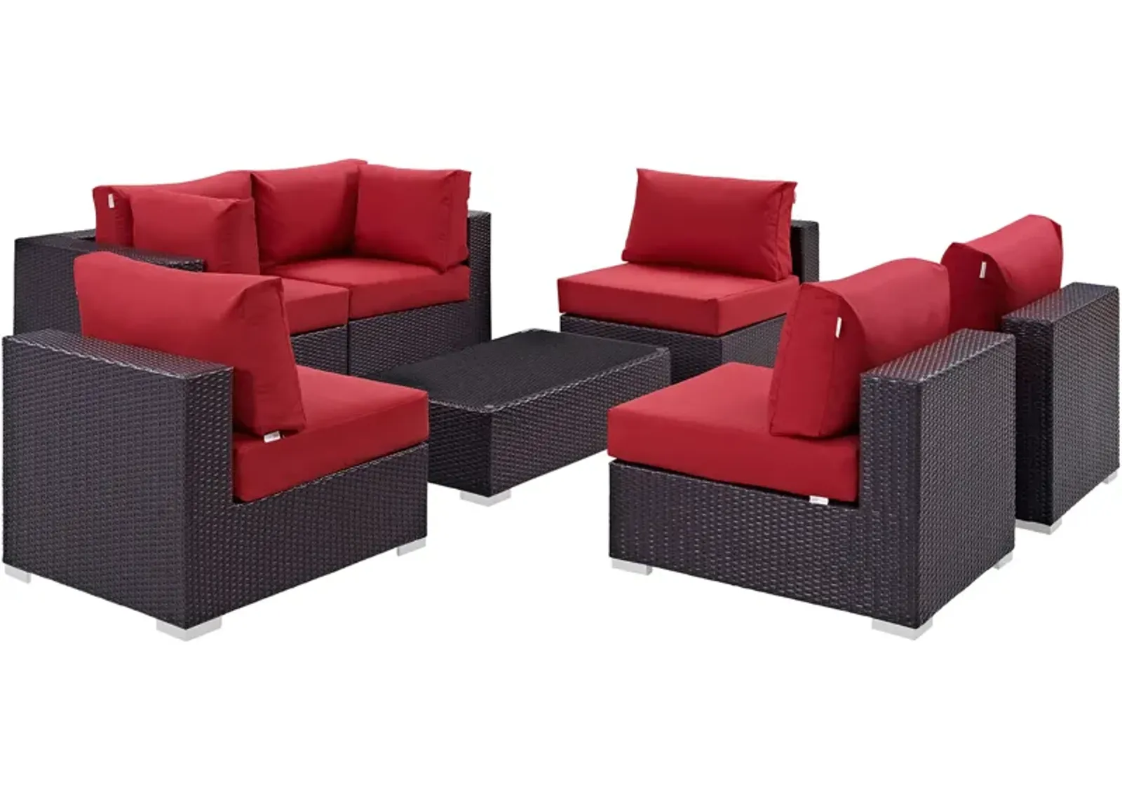 Convene 7 Piece Outdoor Patio Sectional Set