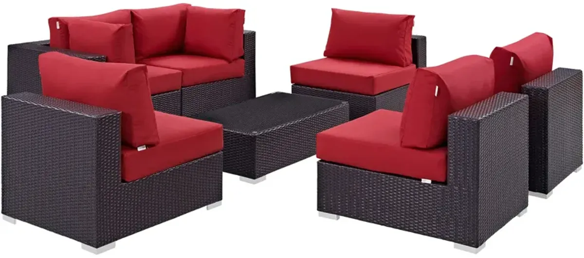 Convene 7 Piece Outdoor Patio Sectional Set