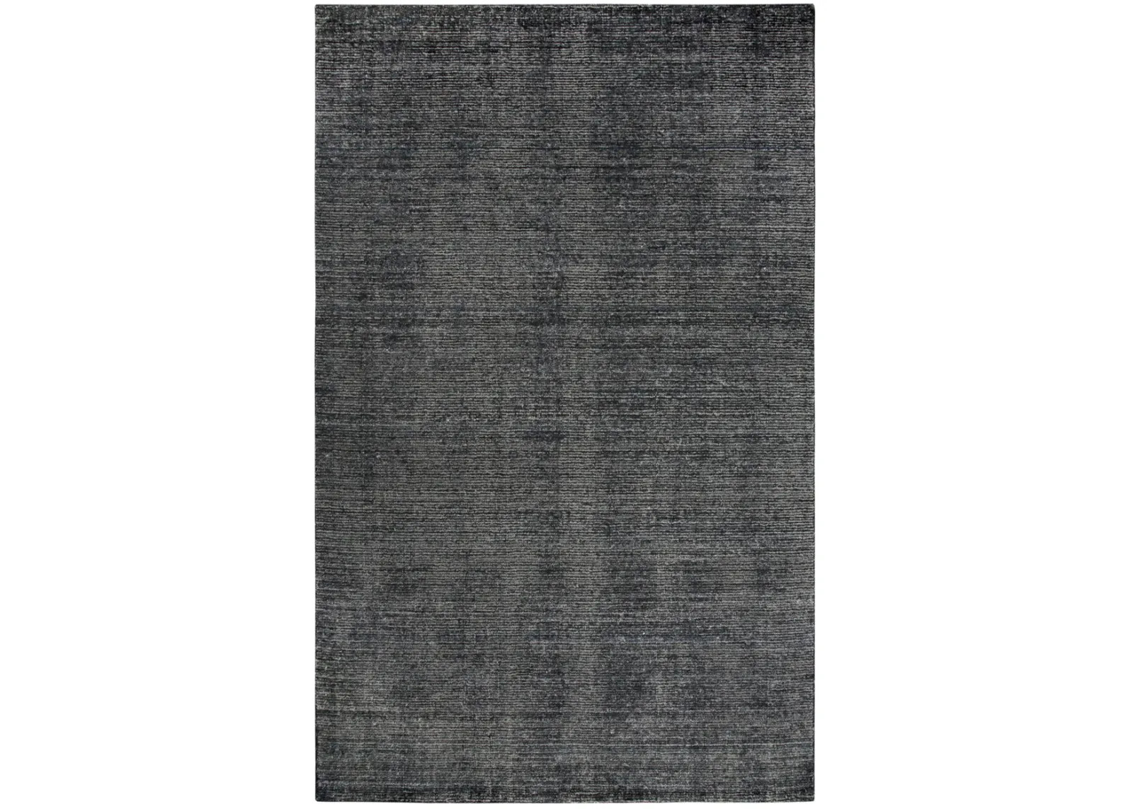 Grand Haven Black Solid Wool/Tencel 9'x12' Rectangle Rug