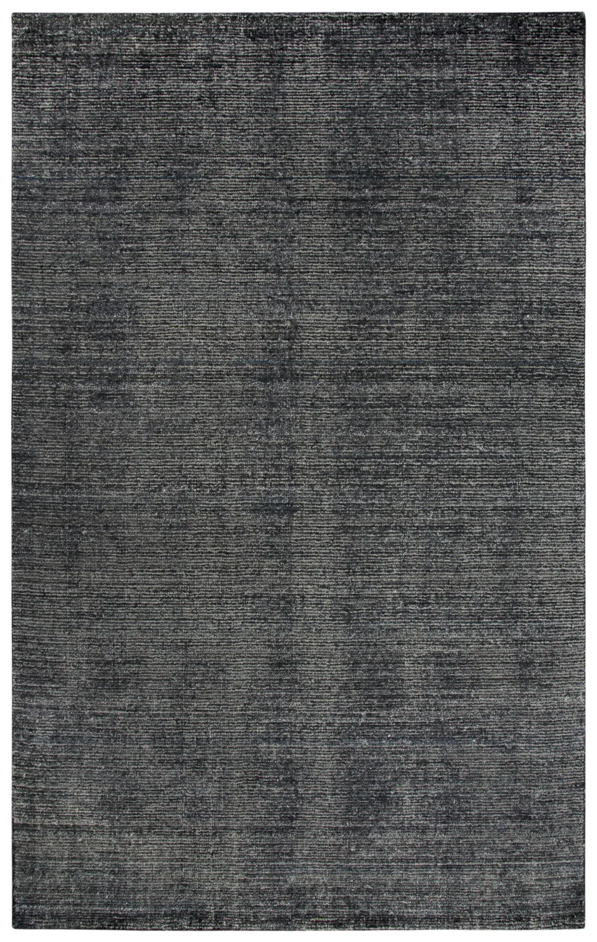 Grand Haven Black Solid Wool/Tencel 9'x12' Rectangle Rug