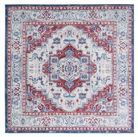 Brentwood 851 Beige / Red 6'-7" X 6'-7" Square Square Powerloomed Rug