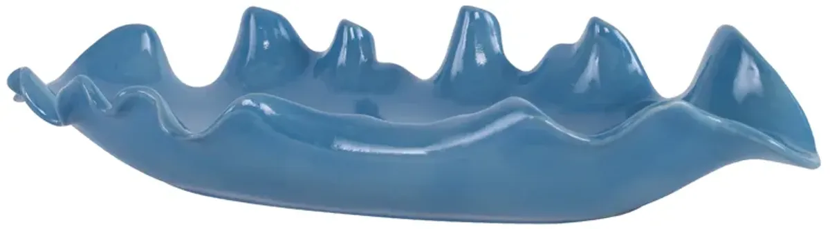 Ruffled Feathers Blue Bowl
