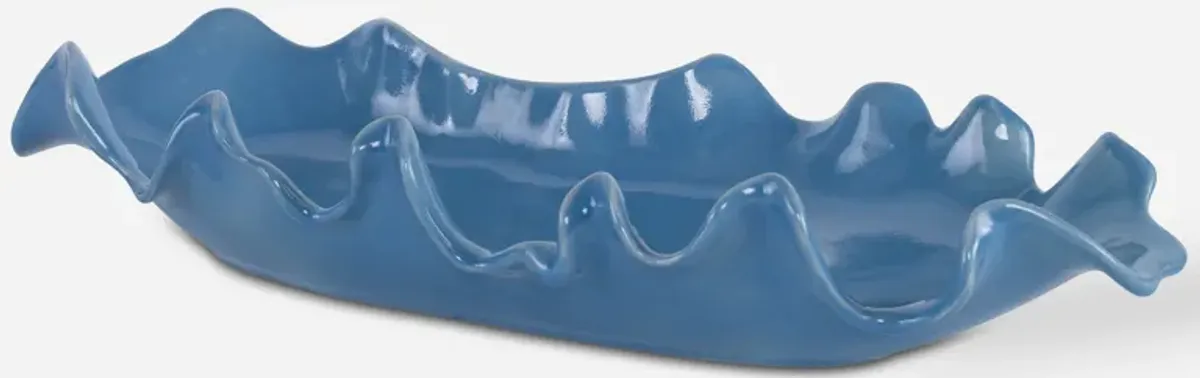 Ruffled Feathers Blue Bowl