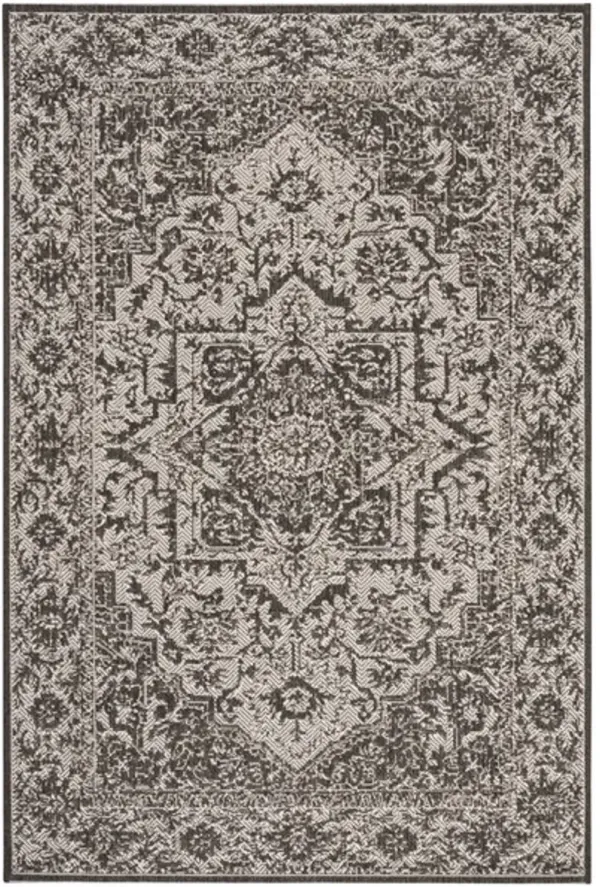 LINDEN 139 Collection LND139A-6 Light Grey / Charcoal 6'-7" X 9'-2"