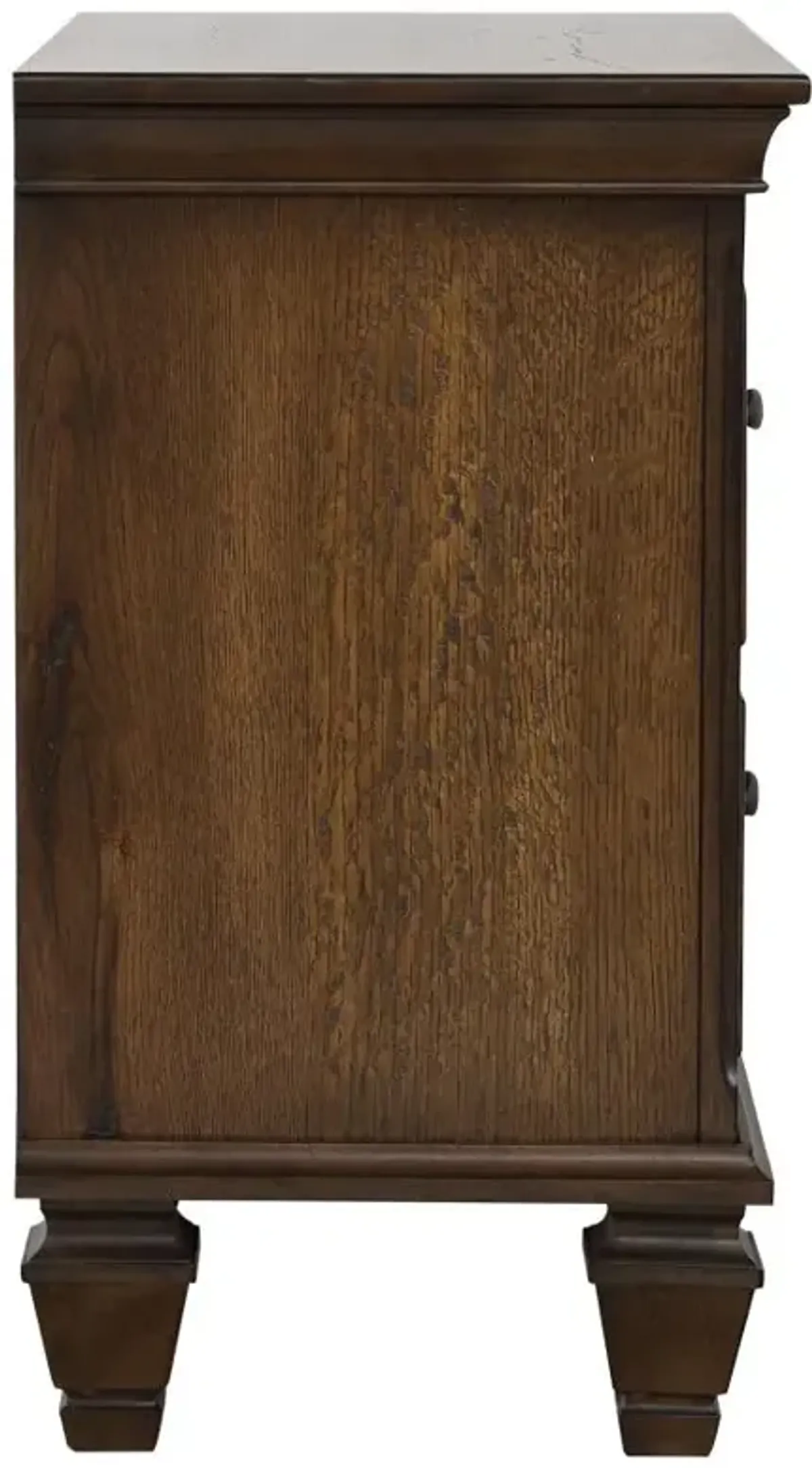 Franco 2-drawer Nightstand with Pull Out Tray Burnished Oak