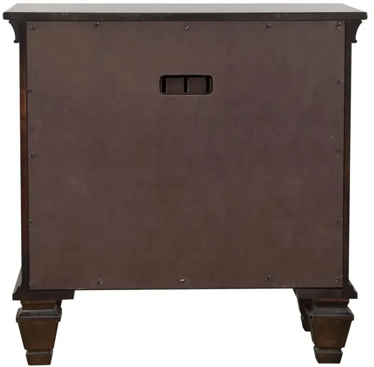 Franco 2-drawer Nightstand with Pull Out Tray Burnished Oak