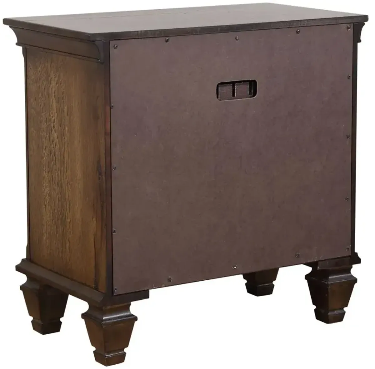 Franco 2-drawer Nightstand with Pull Out Tray Burnished Oak