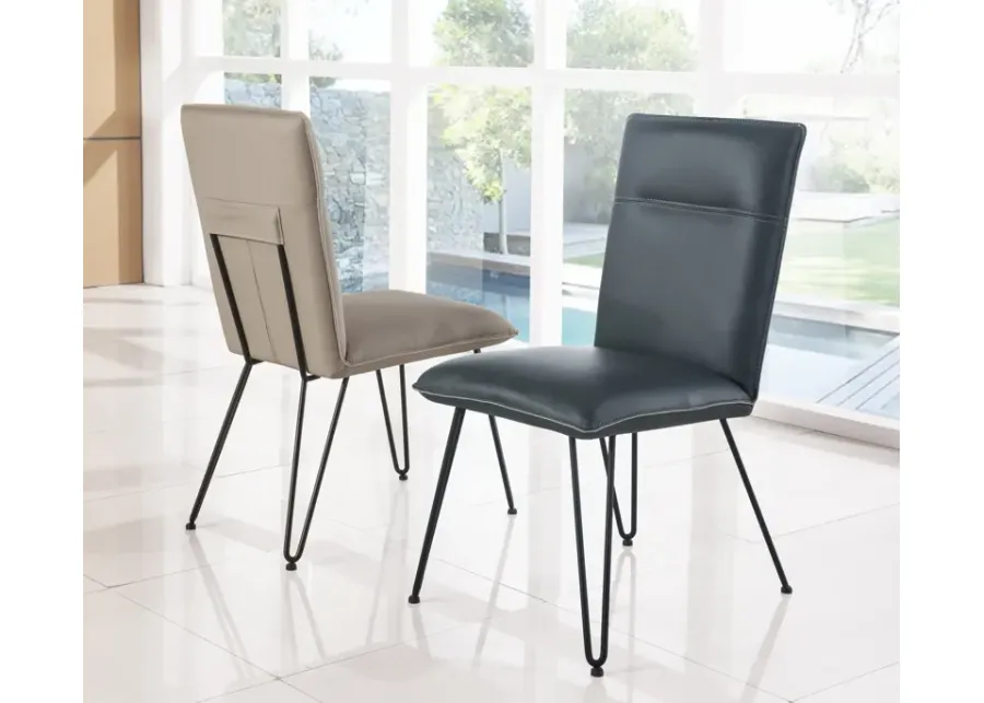 Demi Hairpin Leg Modern Dining Chair in Cobalt