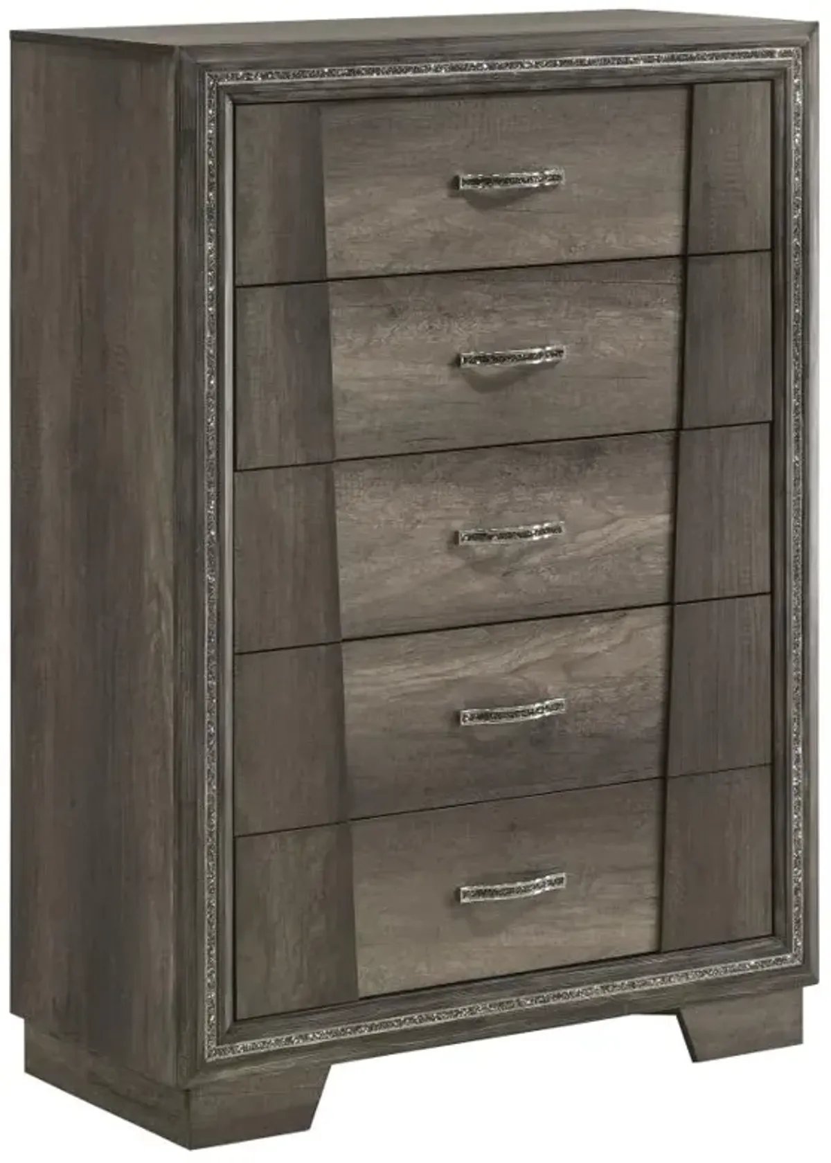 Janine 5-drawer Chest Grey