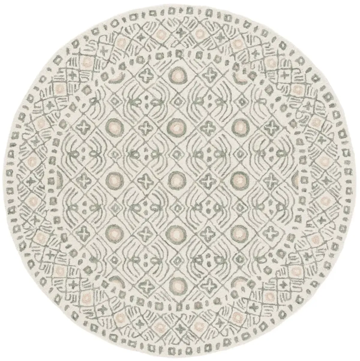 MICRO-LOOP Hand Tufted 5' x 5' Round area rug