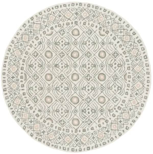 MICRO-LOOP Hand Tufted 5' x 5' Round area rug