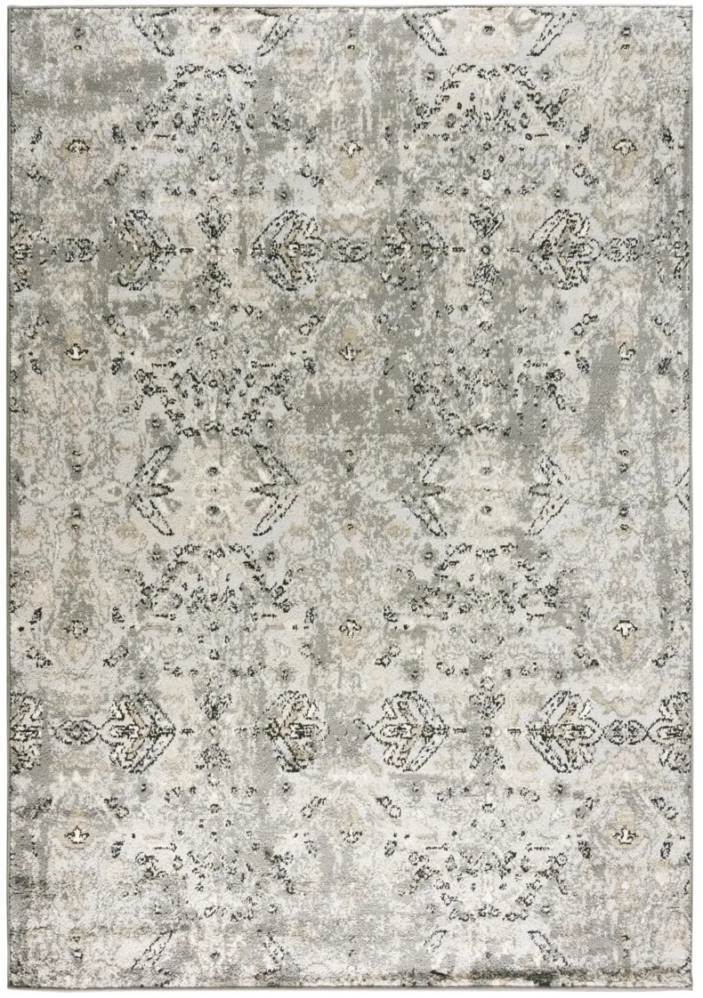 Palace D. Gray  Polypropylene  5'2" x 7'3" Rectangle Rug