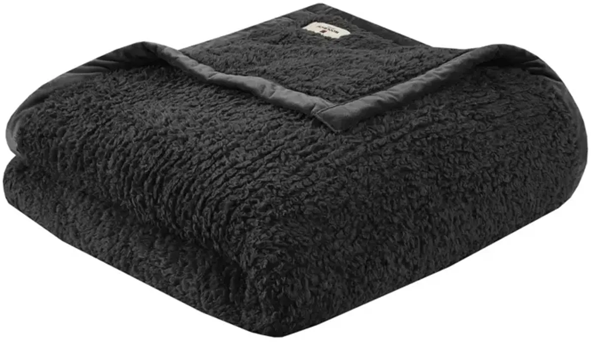 Woolrich Burlington Black Berber Blanket