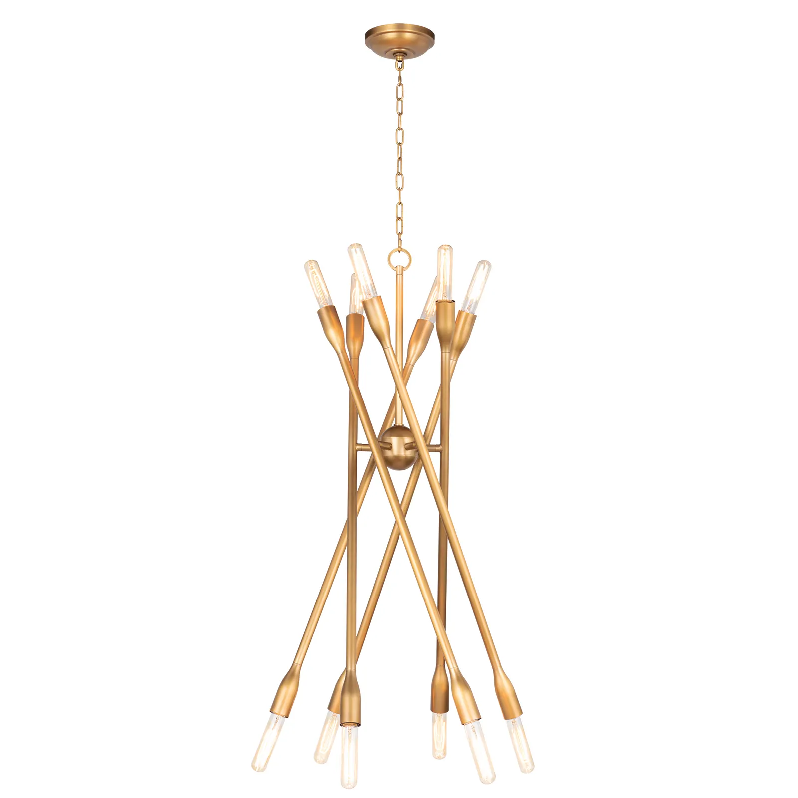 Cobra Chandelier Large (Natural Brass)