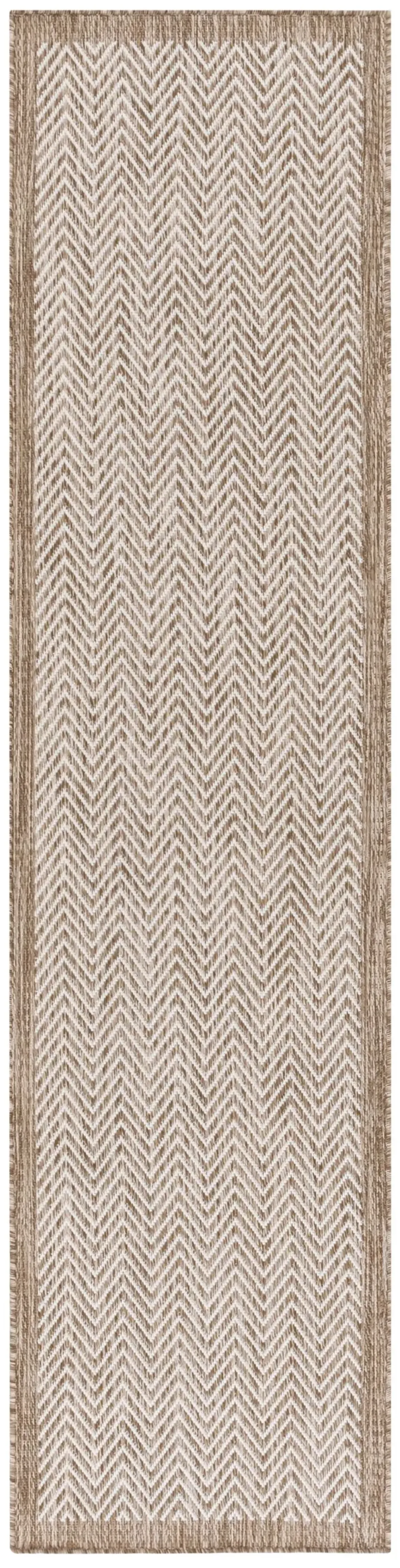 BEACH HOUSE 408 BROWN  2' x 8' Runner Rug