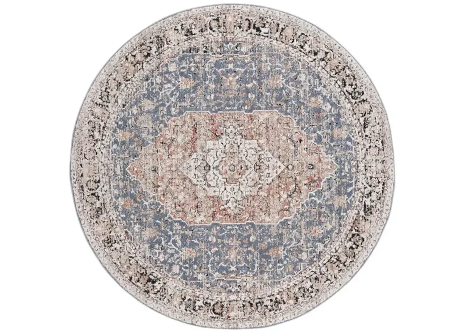 VIVALDI 565 Blue  6'-7' X 6'-7' Round Round Rug