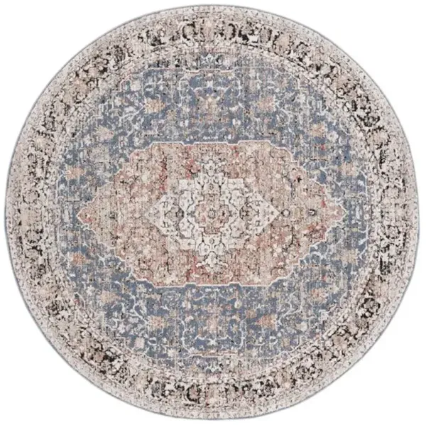 VIVALDI 565 Blue  6'-7' X 6'-7' Round Round Rug