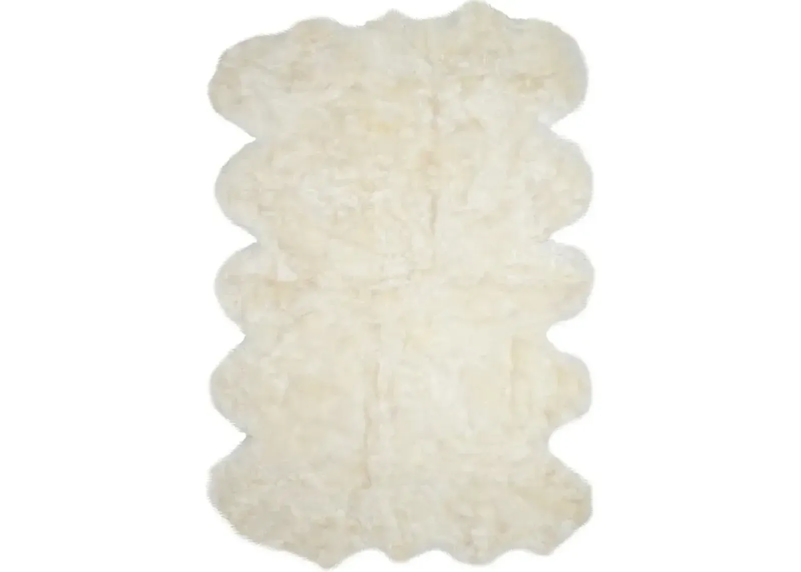 SHEEP SKIN 211  White 9' X 12' Large Rectangle Rug