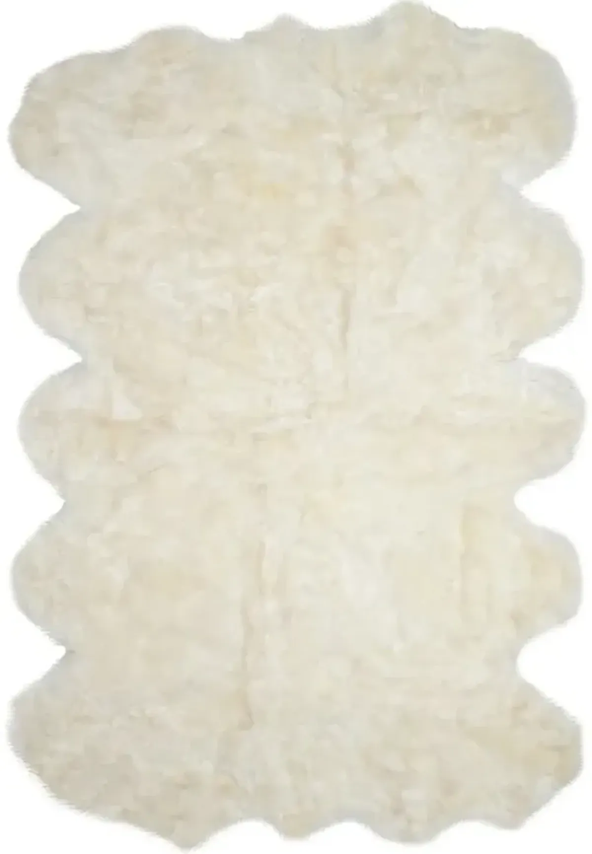 SHEEP SKIN 211  White 9' X 12' Large Rectangle Rug