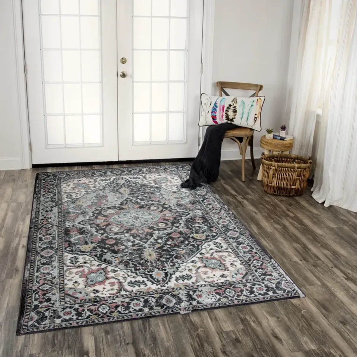 Odyssey Charcoal  Polypropylene 8' x 10' Rectangle Rug