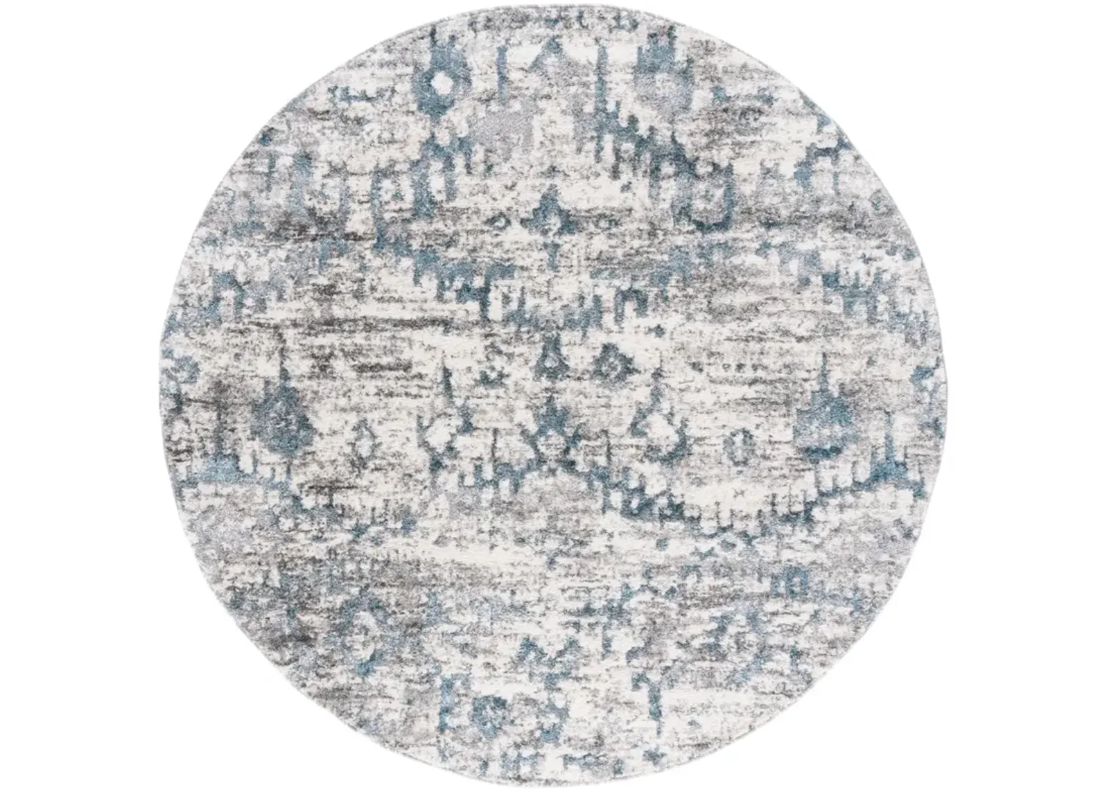 RAVINE SHAG 350 BLUE  6'-7' x 6'-7' Round Round Rug