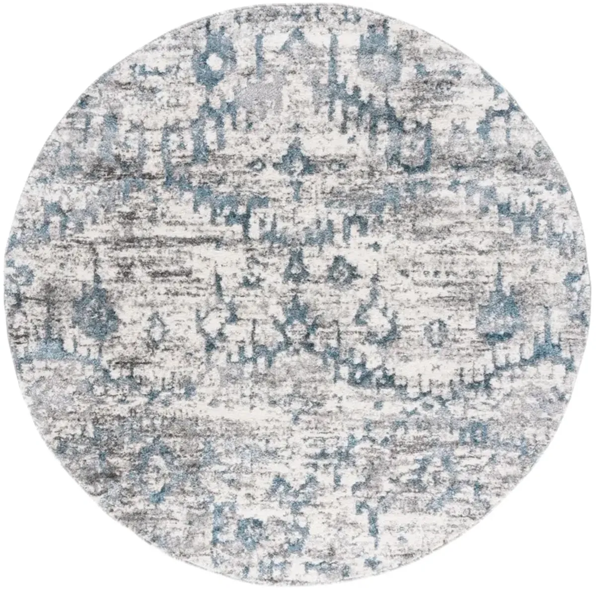 RAVINE SHAG 350 BLUE  6'-7' x 6'-7' Round Round Rug