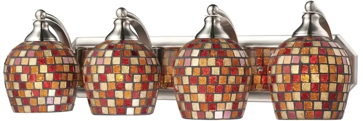 Mix and Match Vanity 27" Wide 4-Light Vanity Light - Satin Nickel