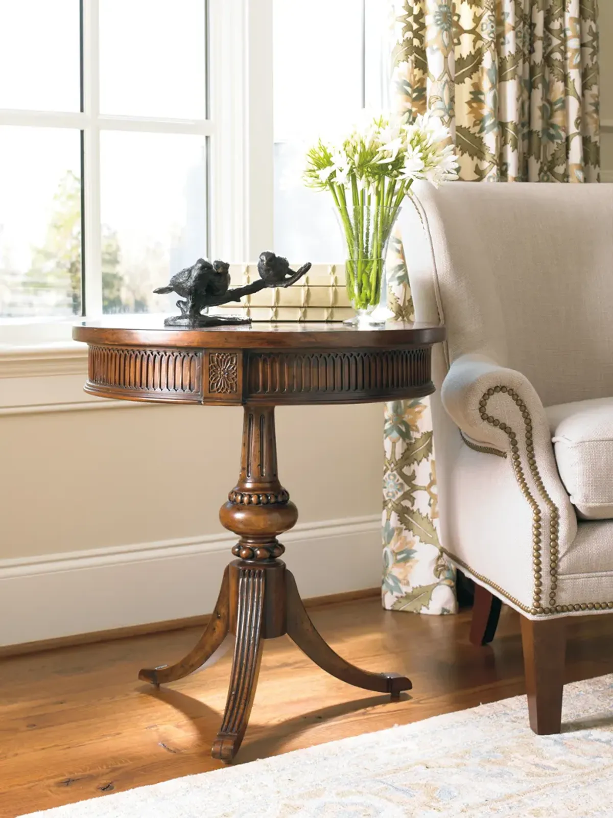 Round Pedestal Accent Table