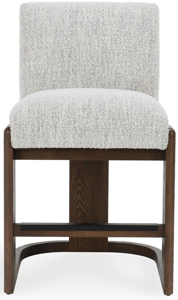 Chelsea Upholstered/Wood 26" Counter Stool Pixel Ivory