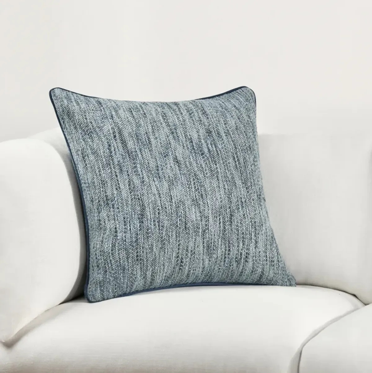 Sharma 22" Cotton Blend Throw Pillow, Blue