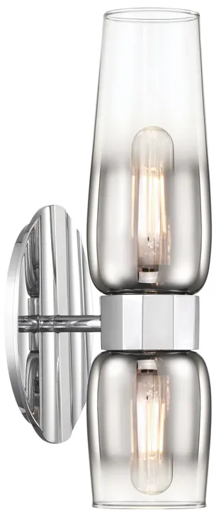 Flame 2-Light Vanity Sconce - Chrome