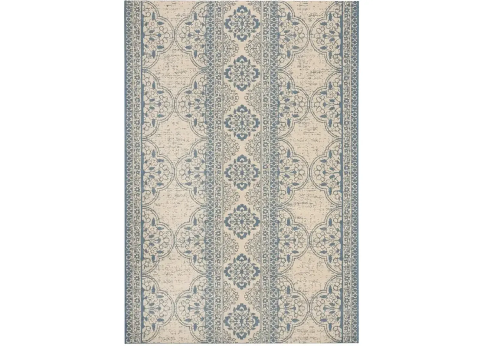 LINDEN 174 Collection LND174M-5 Blue / Creme 5'-3" X 7'-6"