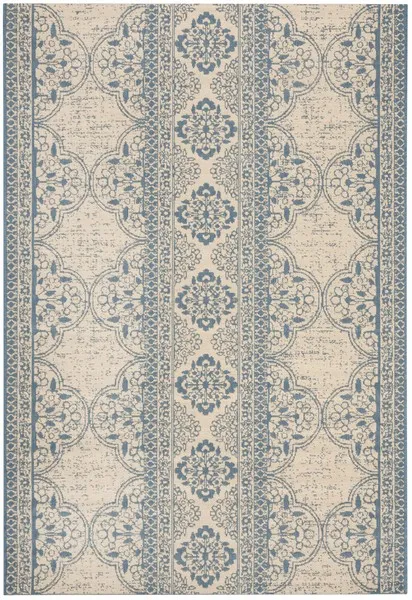 LINDEN 174 Collection LND174M-5 Blue / Creme 5'-3" X 7'-6"