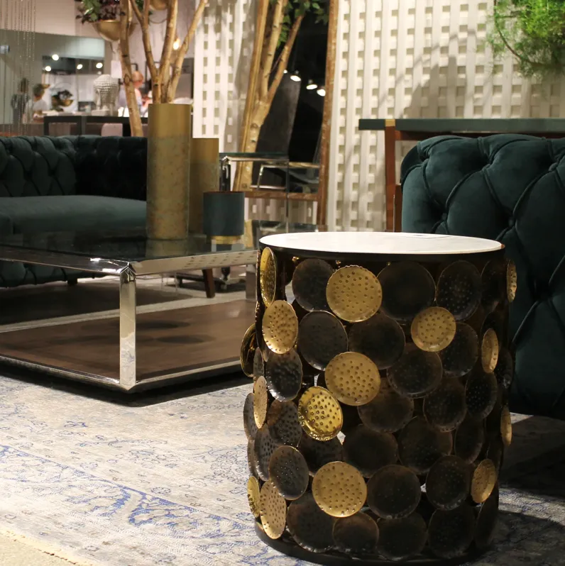 Regal Bronze Metal End Table