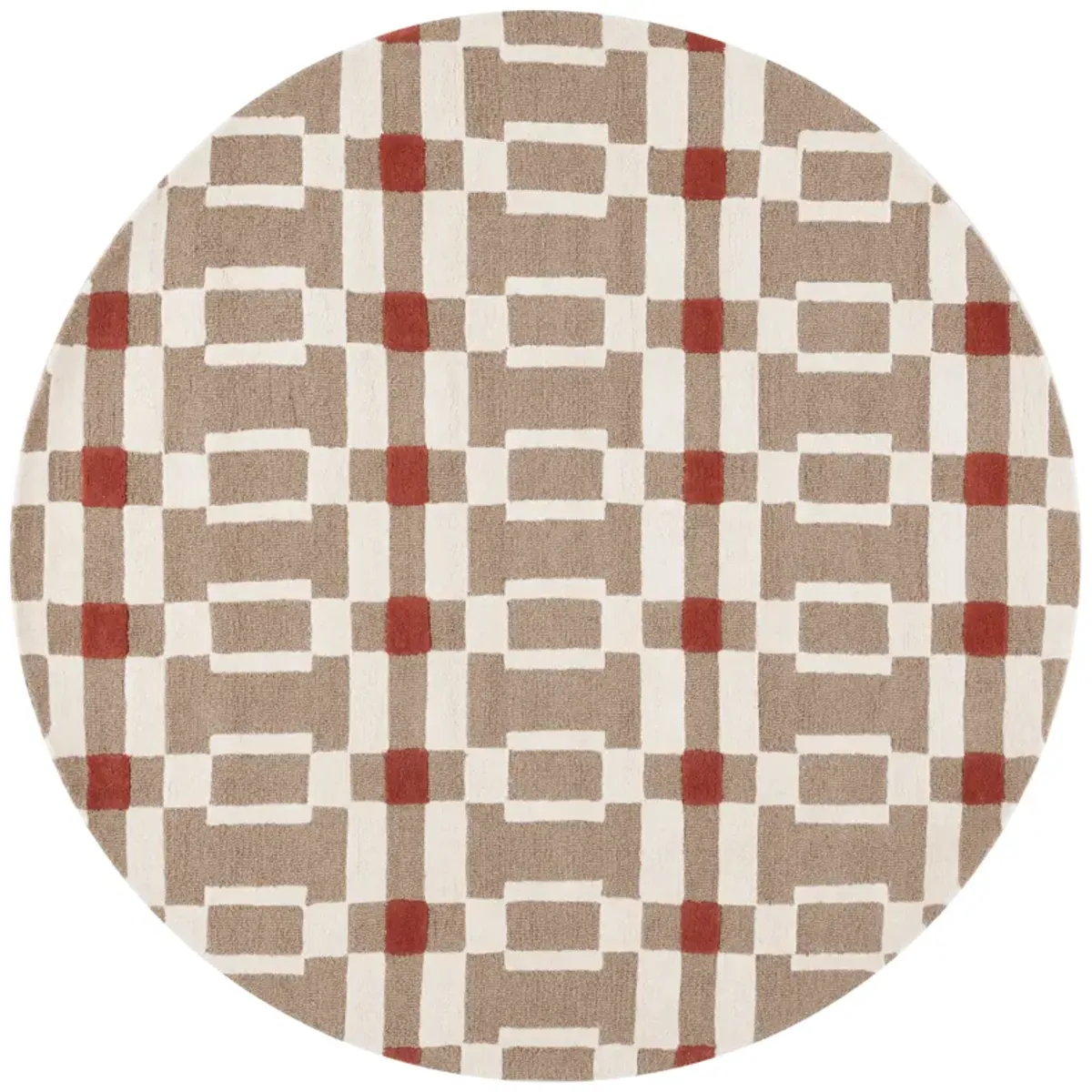 GENRE Hand Tufted 6' x 6' Round area rug