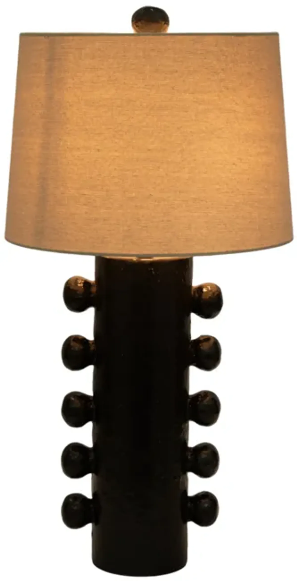 31" Tall Knobby Table Lamp, Black