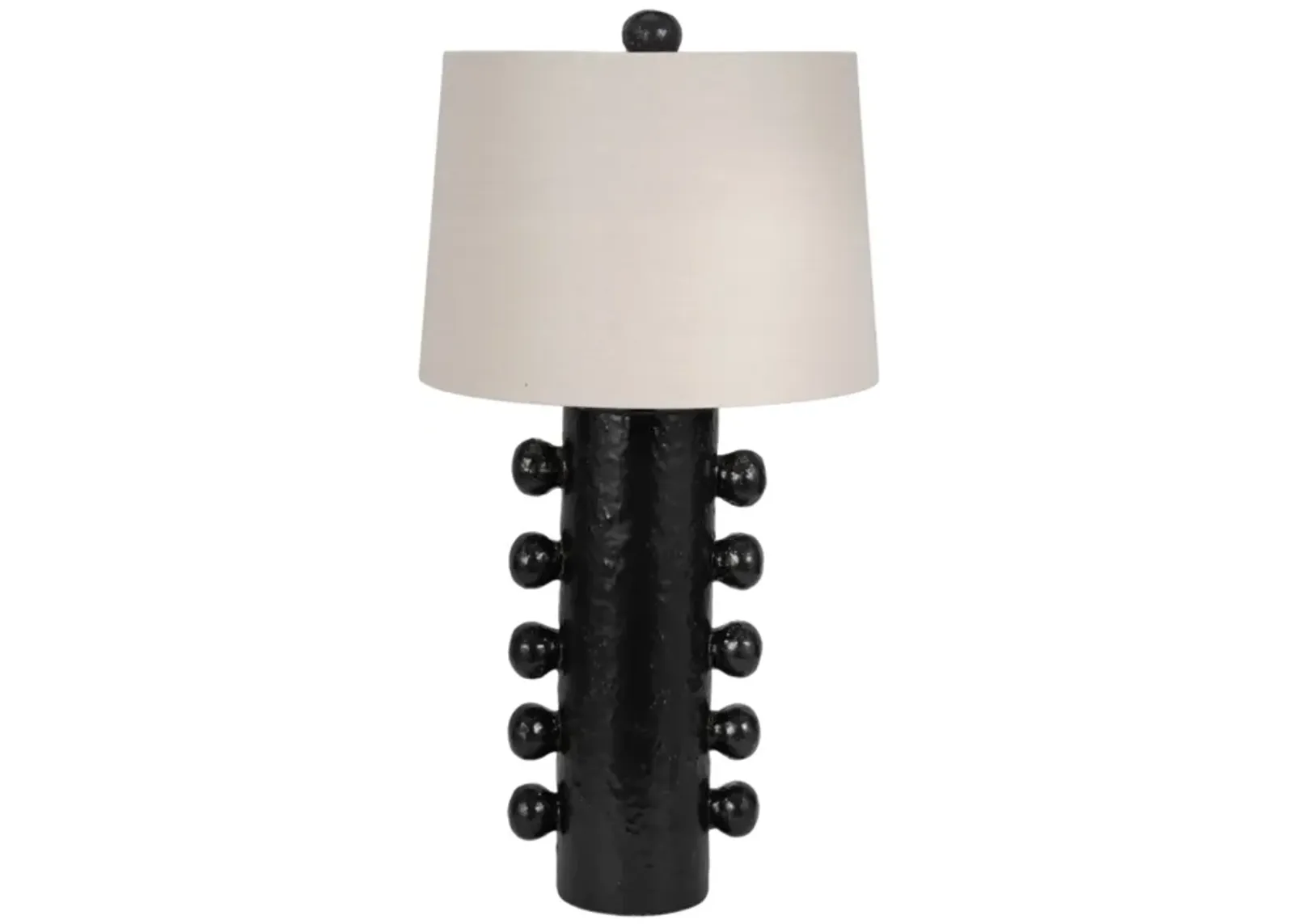 31" Tall Knobby Table Lamp, Black