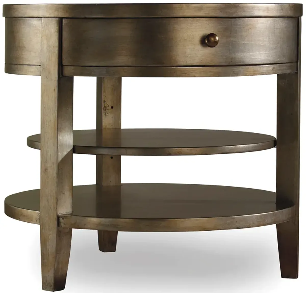 Sanctuary One-Drawer Round Lamp Table - Visage