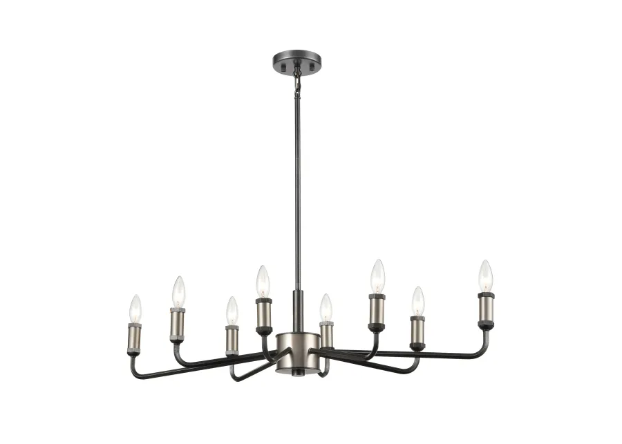 Cortlandt 36" Wide 8-Light Chandelier - Iron