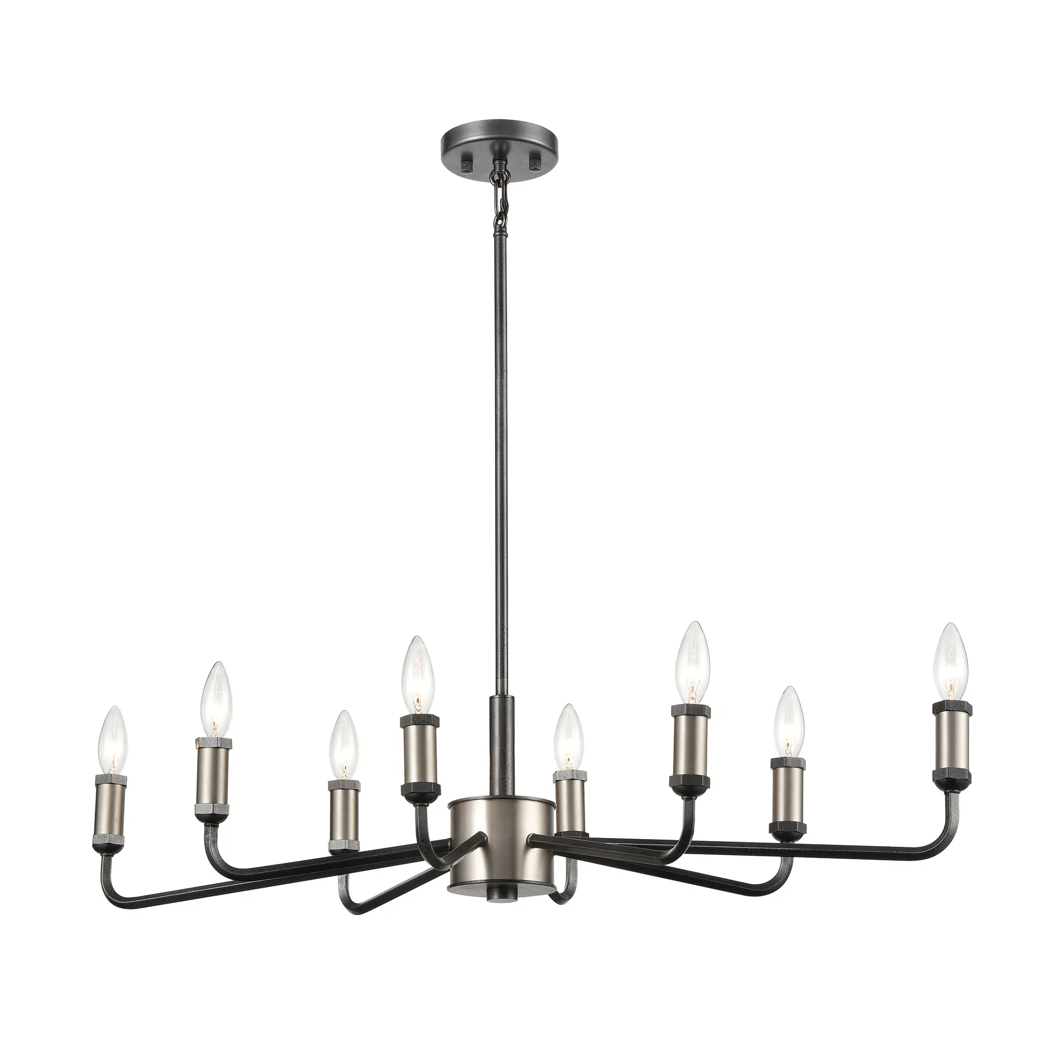 Cortlandt 36" Wide 8-Light Chandelier - Iron