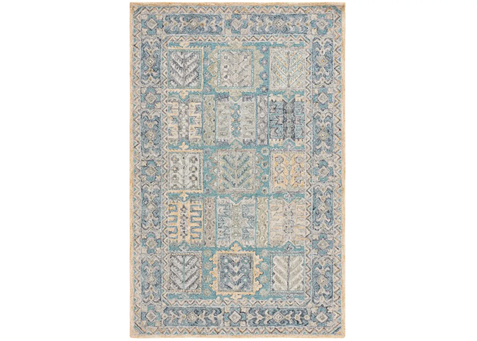 METRO 753 TEAL  8' x 10' Large Rectangle Rug