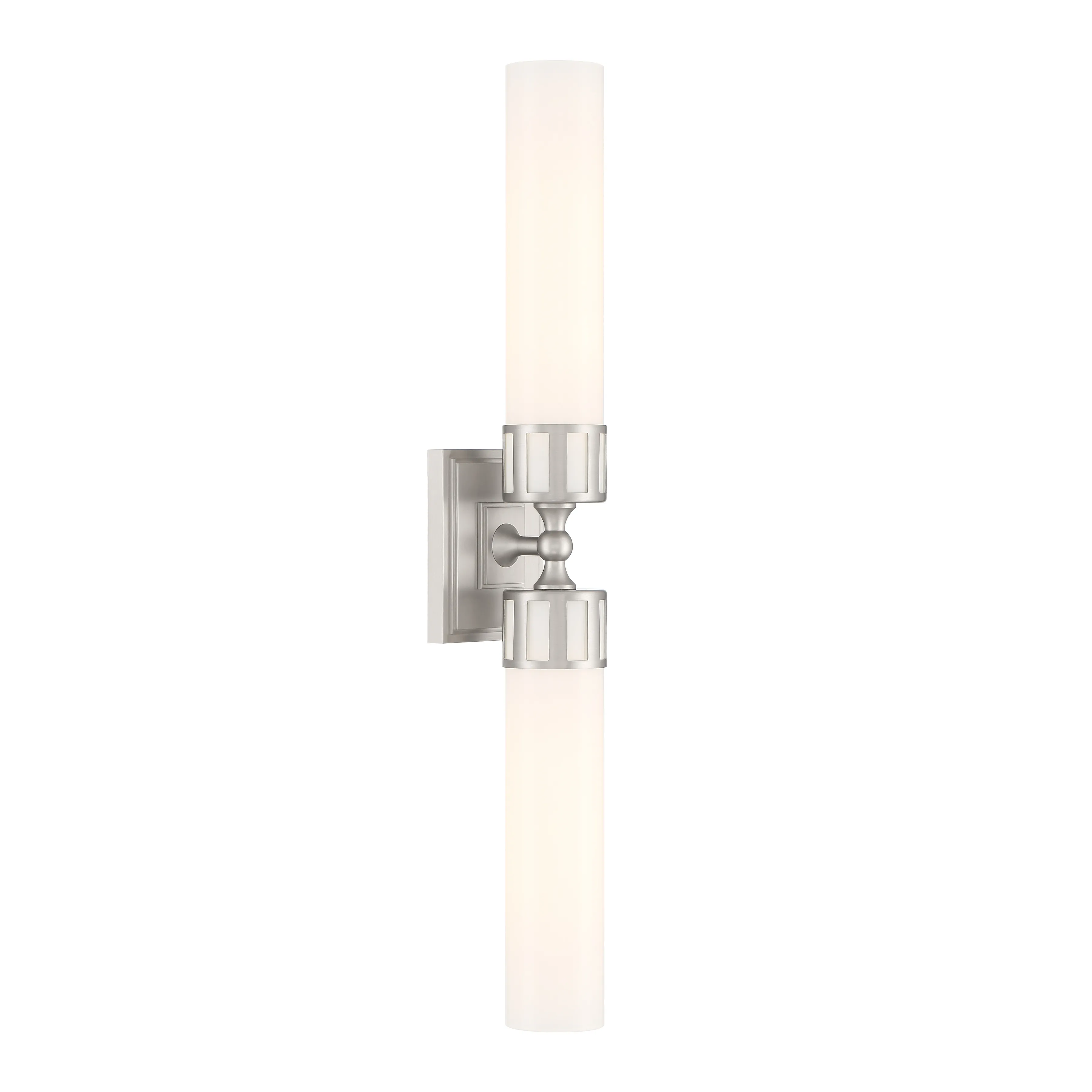 Astor Double Horizontal Sconce - Brushed Nickel