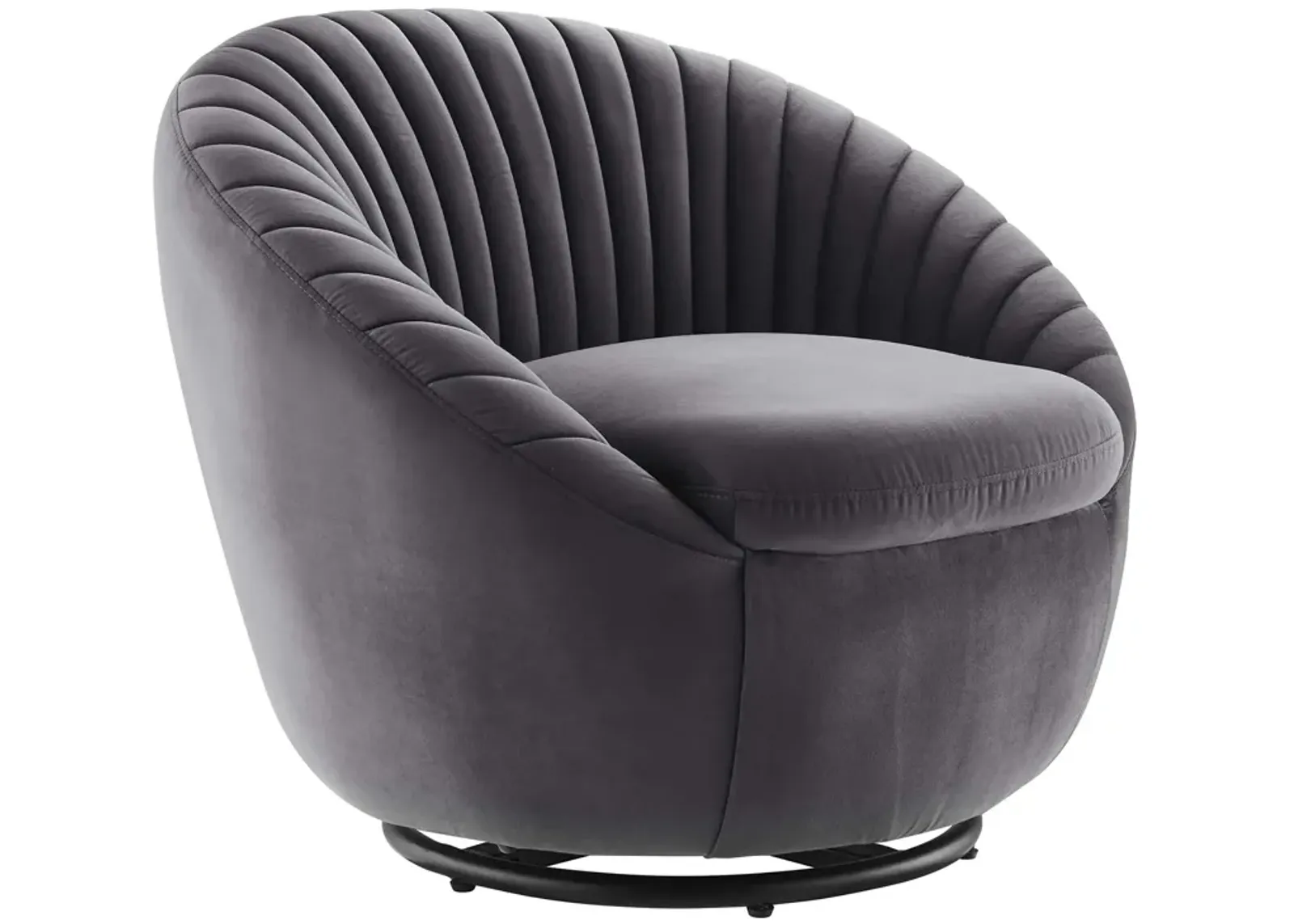 Whirr Tufted Performance Velvet Performance Velvet Swivel Chair