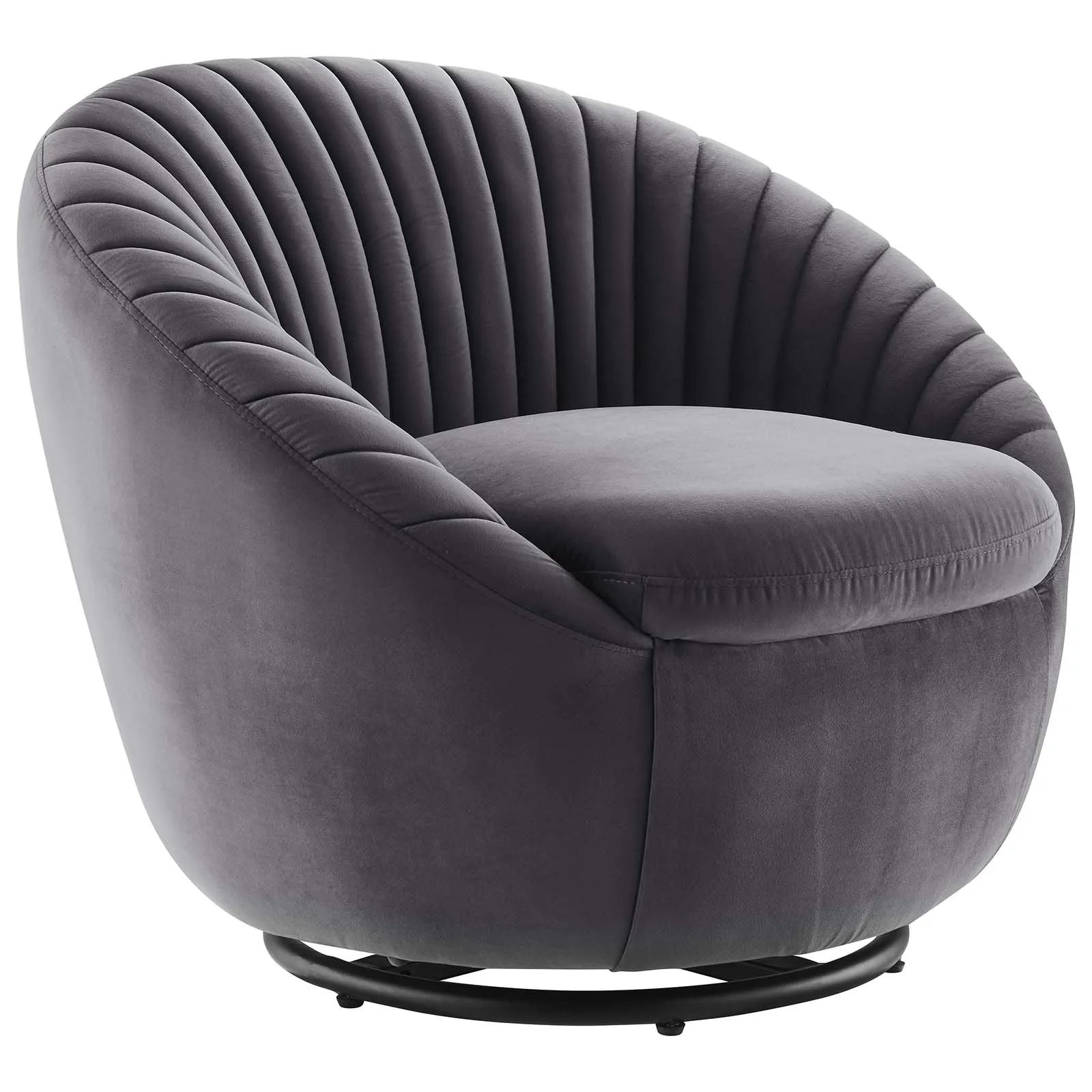 Whirr Tufted Performance Velvet Performance Velvet Swivel Chair